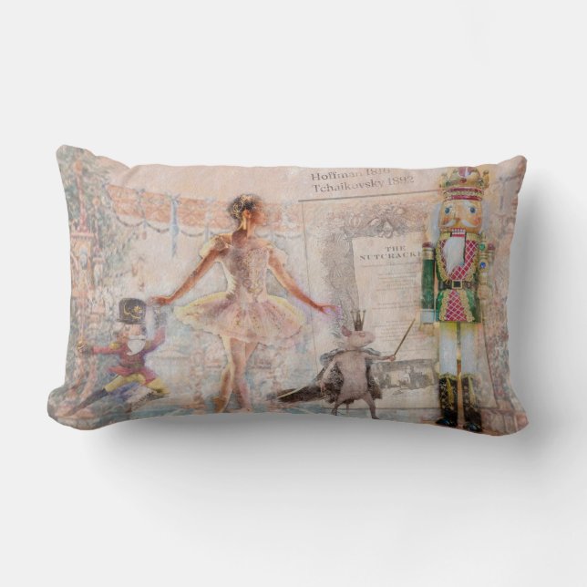 "The Nutcracker" Vintage Lumbar Pillow (Front)