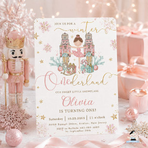 The Nutcracker Winter Onederland 1st Birthday Invitation