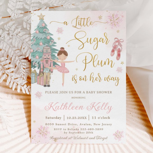 The Nutcracker Winter Wonderland Girl Baby Shower Invitation (Creator Uploaded)