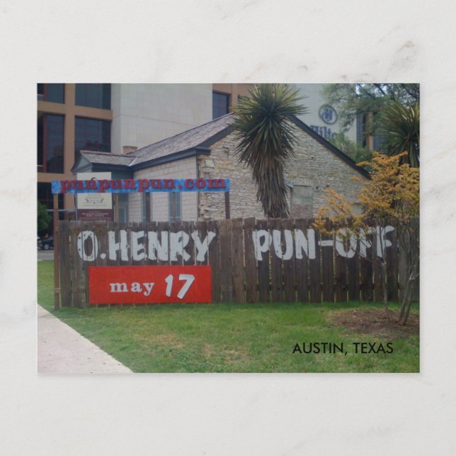 The O. Henry Pun-Off World Champion Postcard (Front)