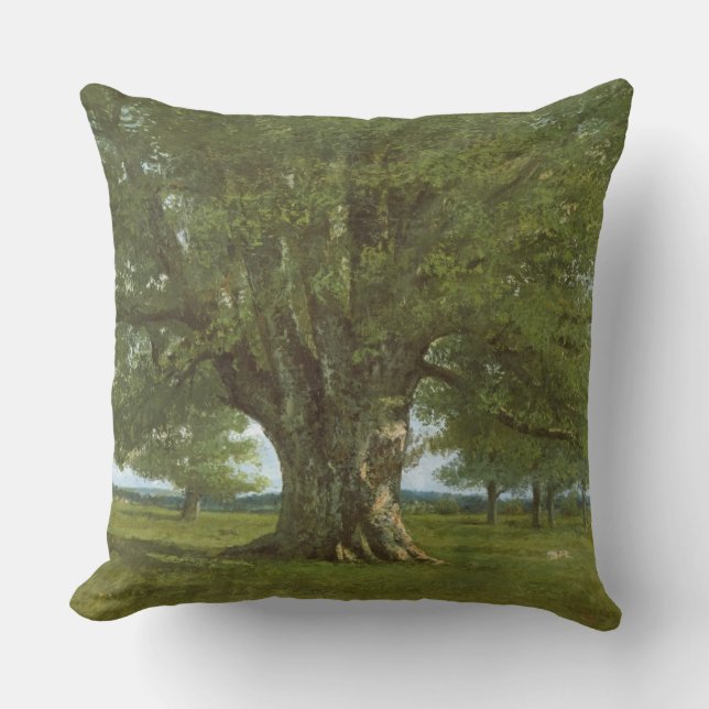The Oak of Flagey, called Vercingetorix Throw Pillow (Front)