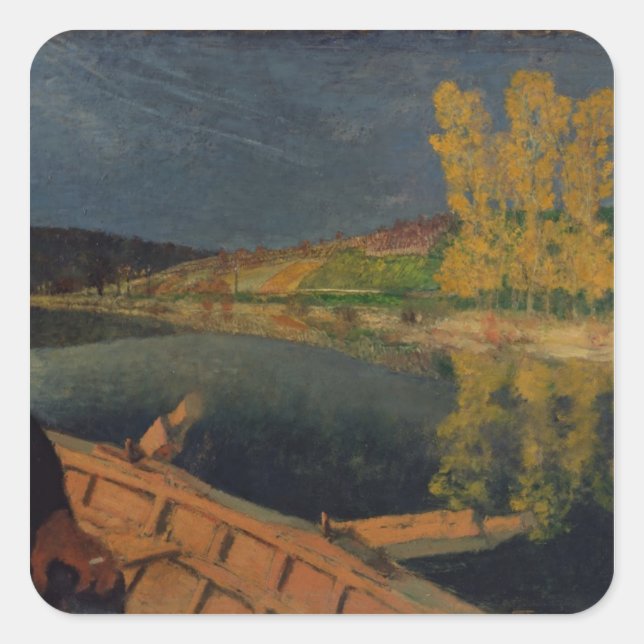 The Oarsman, 1897 Square Sticker (Front)