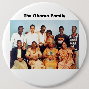 The Obama Family 6 Inch Round Button