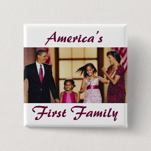The Obamas: America's 1st Family 2 Inch Square Button