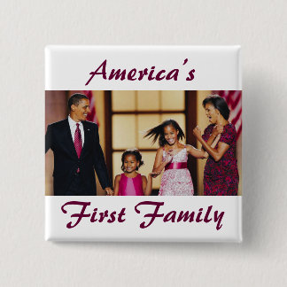 The Obamas: America's 1st Family 2 Inch Square Button