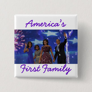 The Obamas: America's 1st Family 2 Inch Square Button