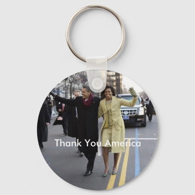 the obamas, Thank You America Keychain (Front)
