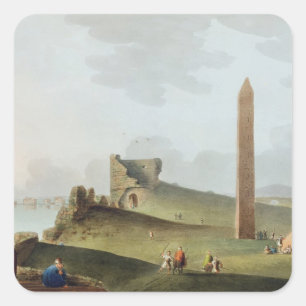 The Obelisks at Alexandria, called Cleopatra's Nee Square Sticker
