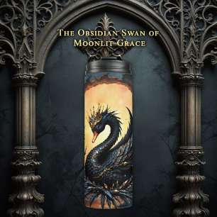 The Obsidian Swan of Moonlit Grace. In the twiligh Thermal Tumbler