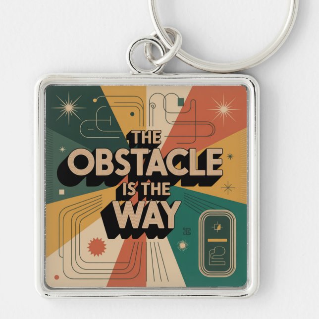 The Obstacle Is The Way Keychain (Front)
