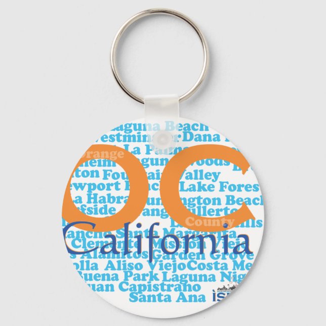 The OC - Orange County, California Keychain (Front)