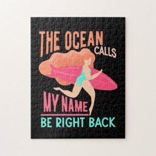 The Ocean Calls Surfer Jigsaw Puzzle