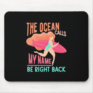 The Ocean Calls Surfer Mouse Pad
