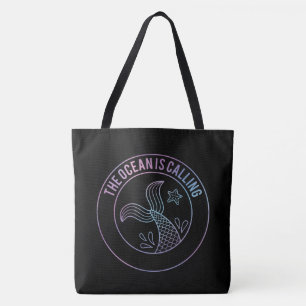 The Ocean Is Calling Love Ocean Mermaid Tote Bag