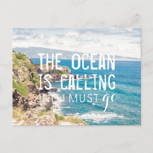 The Ocean is Calling - Maui Coast | Postcard (Front)