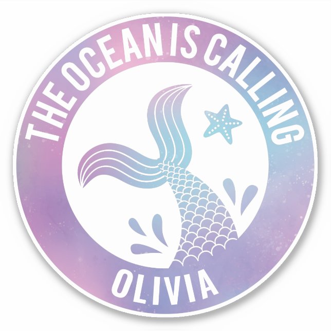 The Ocean Is Calling Mermaid Quote (Front)