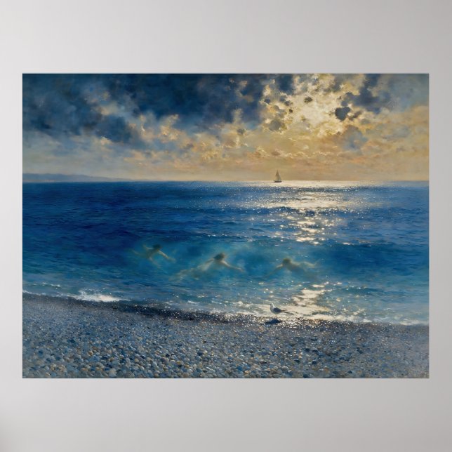 The Ocean Keeps Secrets – A Compelling Seascape Poster (Front)