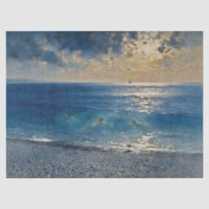 The Ocean Keeps Secrets – A Compelling Seascape Tissue Paper
