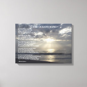THE OCEANS SONG POEM CANVAS PRINT