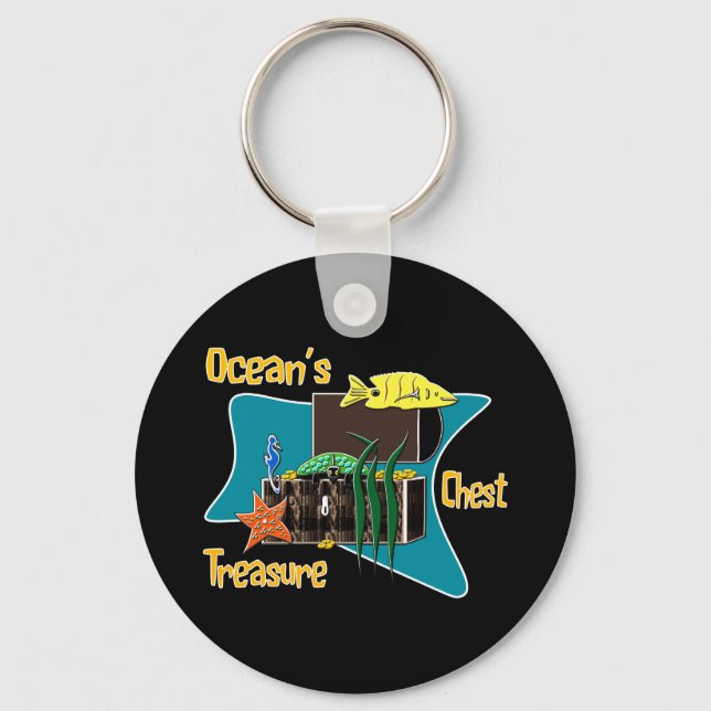 The ocean's treasure chest  keychain (Front)