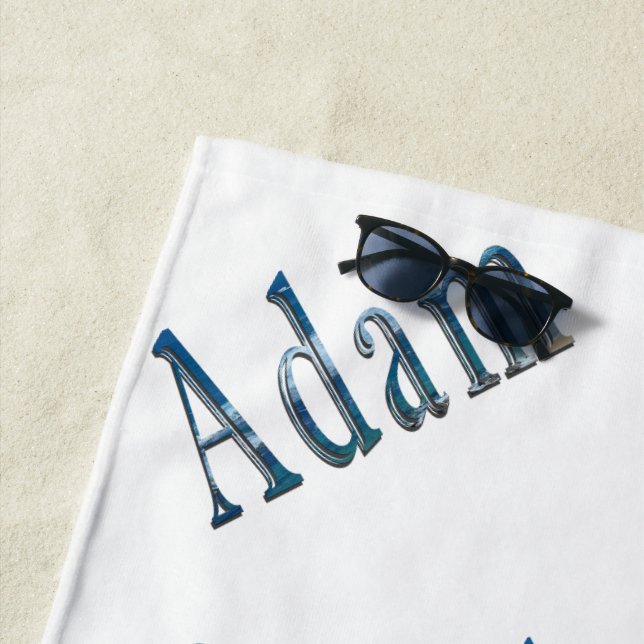 "The Ocean's Whisper: The Name Is Adam Beach Towel (In Situ)