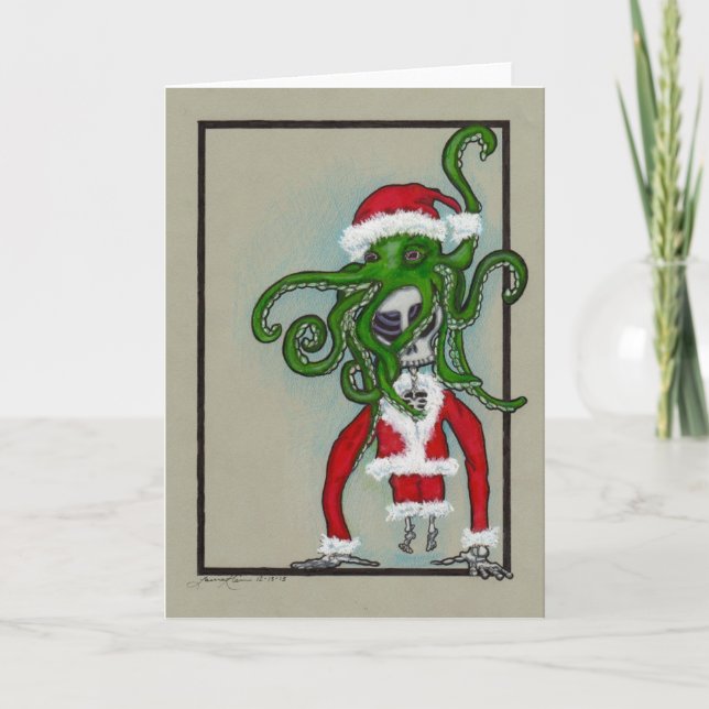 The Octopus Doesn't Make a Great Beard Holiday Card (Front)