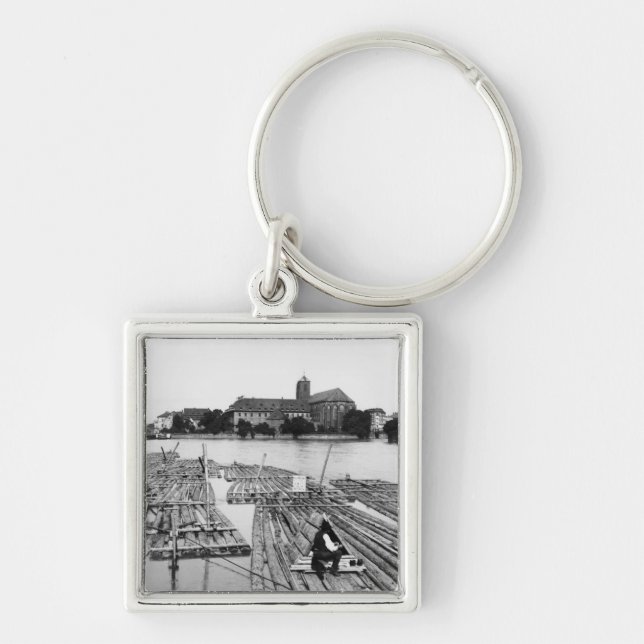 The Oder at Breslau  Poland, c.1910 Keychain (Front)