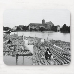 The Oder at Breslau Poland, c.1910 Mouse Pad