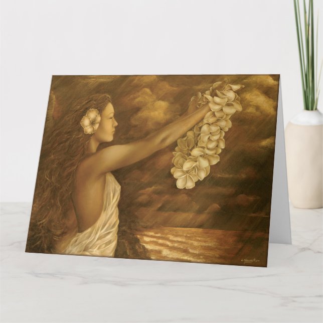 "The Offering" by artist L. Higgins. Jumbo Card (Front)