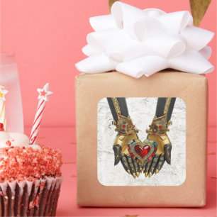 The Offering - Heart in Hands Square Sticker