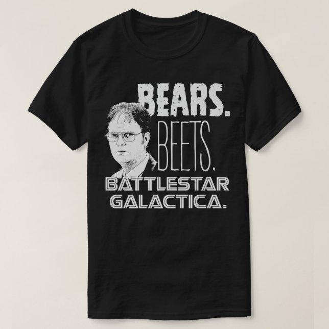 The Office Bears Beets Dwight Head Premium  T-Shirt (Design Front)