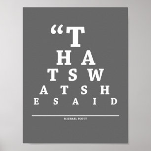 The Office, Eye Exam Chart