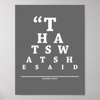 The Office, Eye Exam Chart