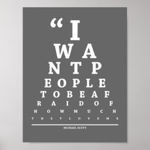 The Office, Eye Exam Chart
