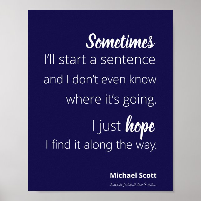 The Office Michael Scott Quote Poster (Front)