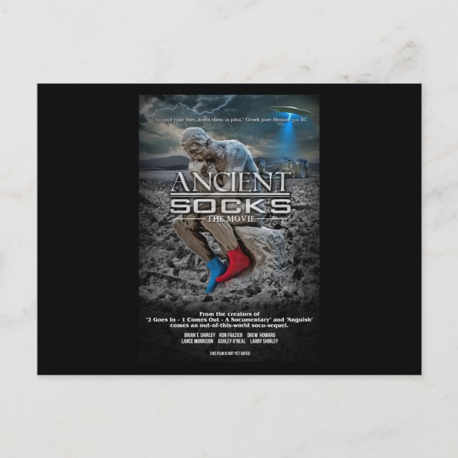 The Official "Ancient Socks"  Postcard (Front)