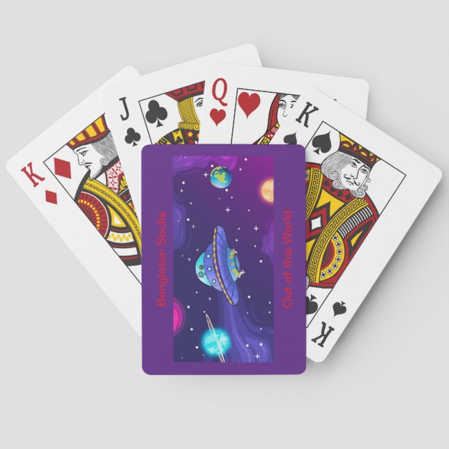 The Official "Bengleton Socks: Out of this World"  Playing Cards (Back)