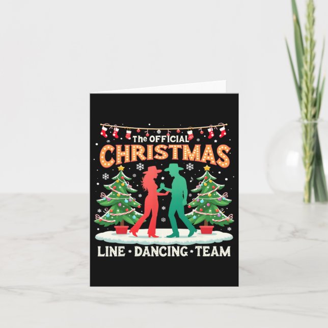 The Official Christmas Line Dancing Team Funny Xma Card (Front)