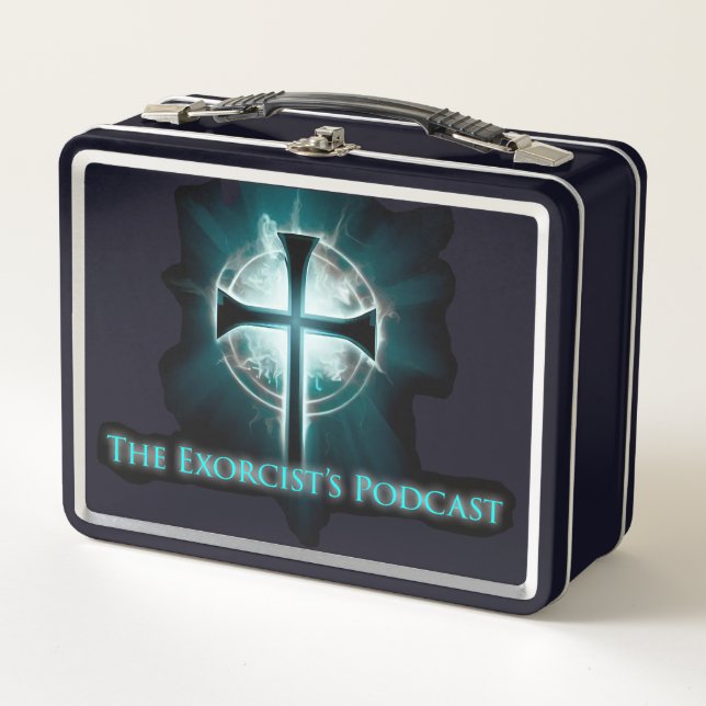 The Official Exorcist's Podcast lunchbox (Front)