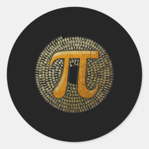 The Official pi 3.14 Spiral Pi-day For Math Nerds  Classic Round Sticker