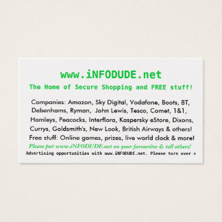 The Official www.iNFODUDE.net Business Card!