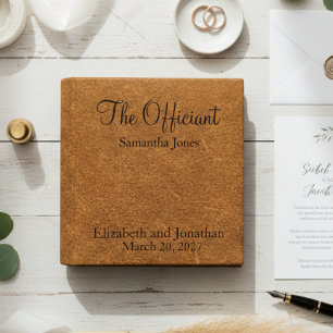 The Officiant Leather Look wedding Binder