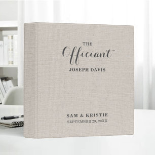 The Officiant Wedding Marriage Fabric Texture Binder