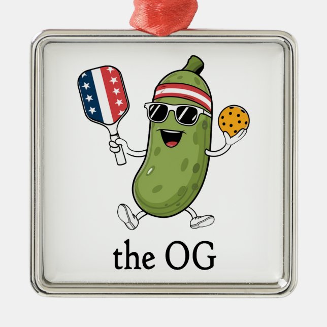The OG Pickleballer Metal Ornament (Front)