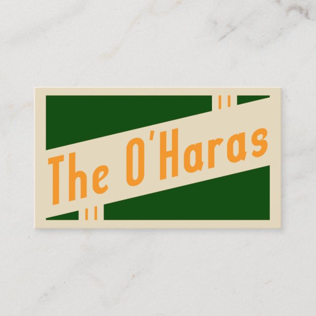 the o'haras jazz band business card (Front)