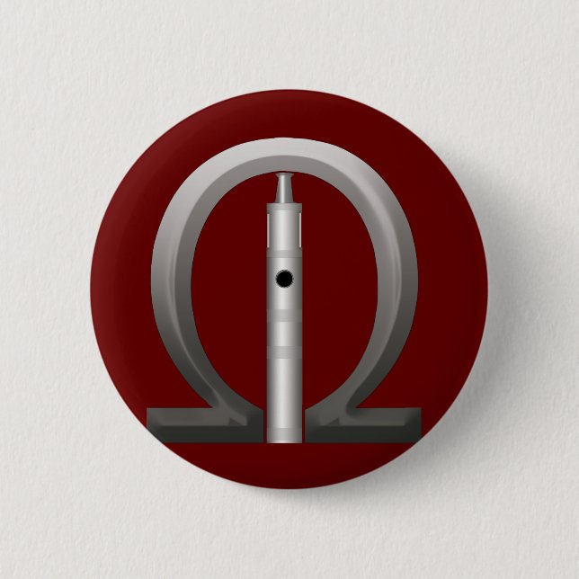 The OHM LOver 2 Inch Round Button (Front)