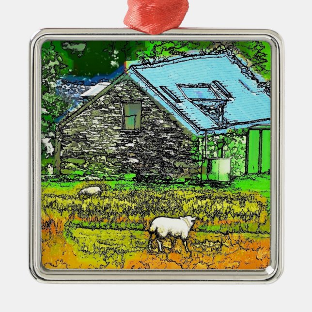 THE OLD BARN METAL ORNAMENT (Front)