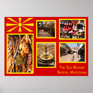The Old Bazaar in Skopje Macedonia Poster