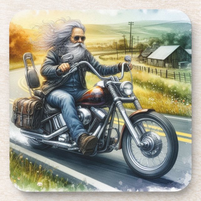 The Old Biker [Set of Six] Coaster (Front)