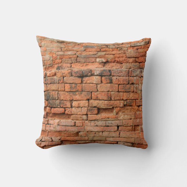 The old brick layerancient, antique, background, b throw pillow (Front)